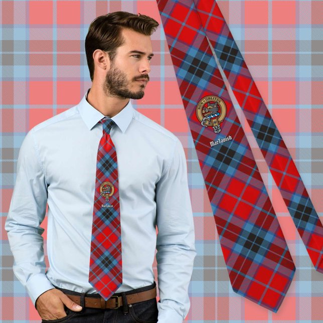 Cravate Clan MacTavish Crest sur Tartan (Créateur téléchargé)