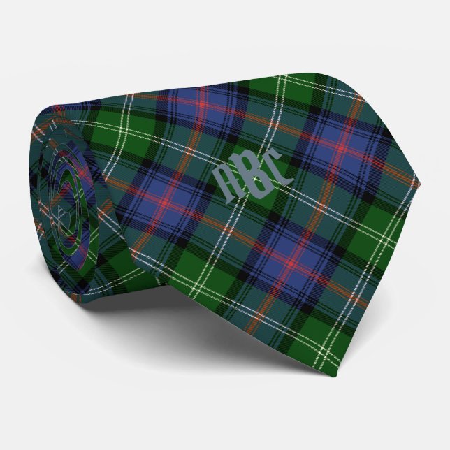Cravate Clan Sutherland Tartan - grand motif (Roulé)