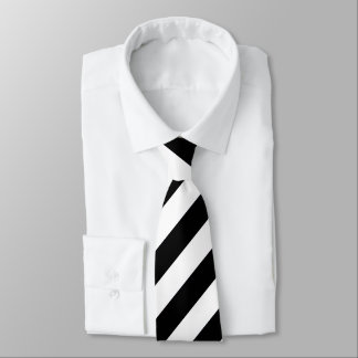 Cravate  Classic Black White Pinstripe