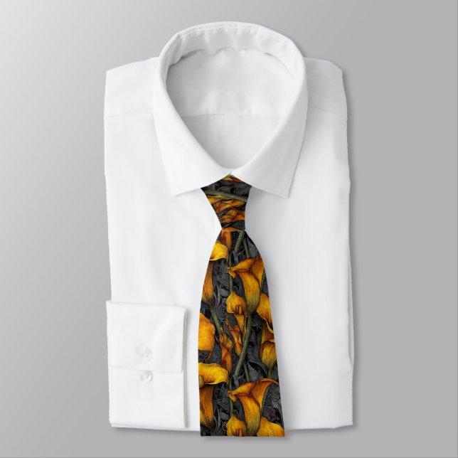 Cravate Classic Gifts For Him Calla Lilies Flower (Attaché)