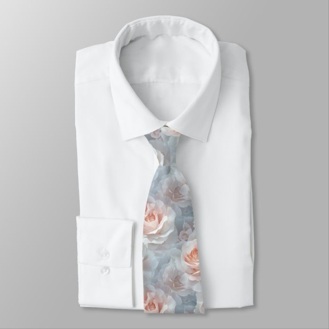 Cravate Classic Groomsman Gift Rose Flower (Attaché)