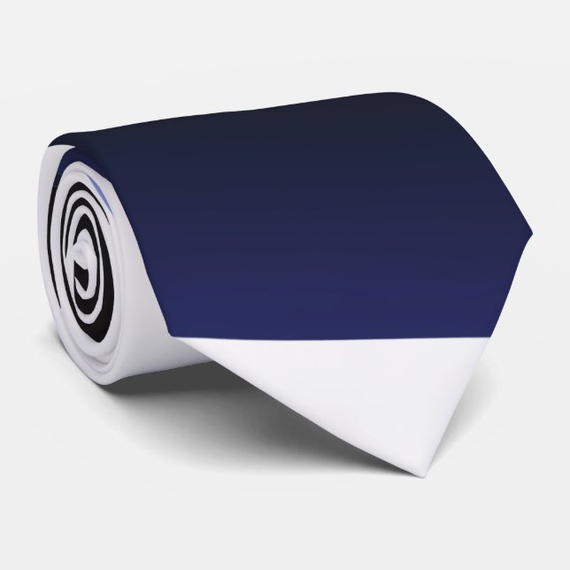 Cravate Classique bleu et blanc (Roulé)