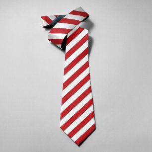 Cravate classique mariage rayures diagonales rouge