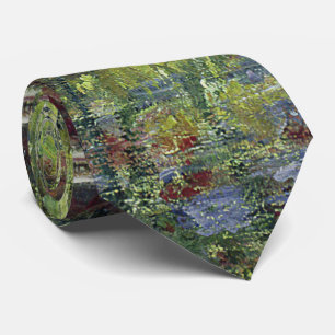 Cravate Claude Monet - harmonie de rose d'étang de