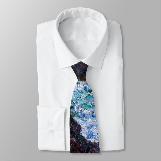 Cravate Claude Monet - Les Rochers à Belle-Ile, Côte sauva (Attaché)