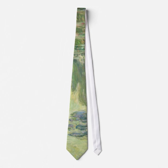 Cravate Claude Monet Water Lilies Impressionniste Peinture (Devant)