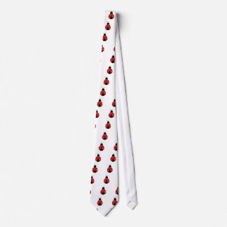 Cravate Coccinelle noire et rouge de coeur
