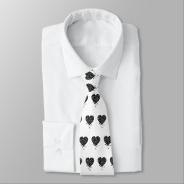 Cravate Coeur de trèfle noir