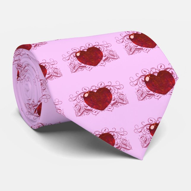 Cravate Coeur Opal Fire (Roulé)