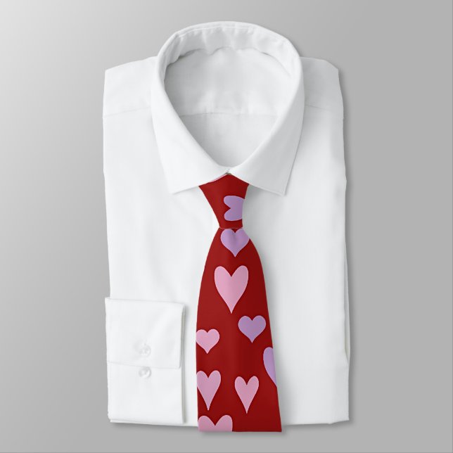 Cravate cœurs de la Saint-Valentin (Attaché)