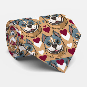 Cravate Cœurs de la Saint-Valentin pour Staffordshire Terr