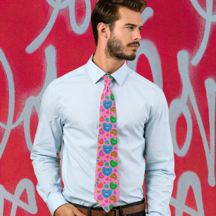 Cravate Cœurs multicolores avec la Saint-Valentin de l'amo