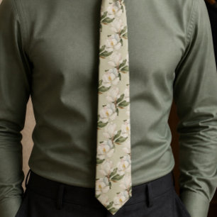Cravate Col avec motif floral Magnolia