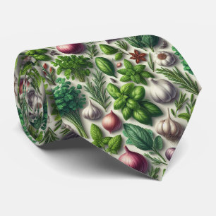 Cravate Col de cuisine pour gourmand   Herbes fraîches du 