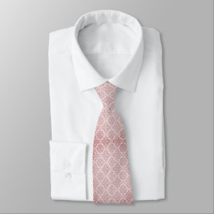 Cravate Col élégant à motif floral rose