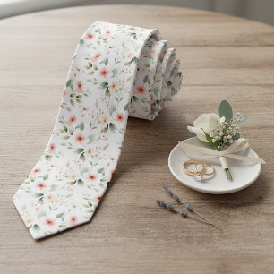 Cravate Col élégant chic avec motif d'art floral