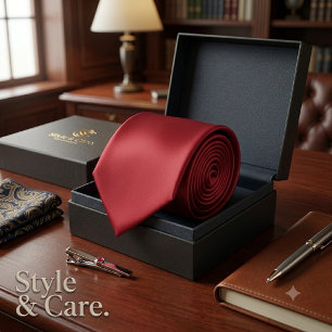 Cravate Col élégant rouge de Noël foncé pour les fêtes