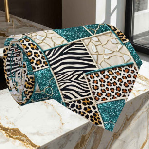 Cravate Col extravagant pour le cou Motif d'animal sauva