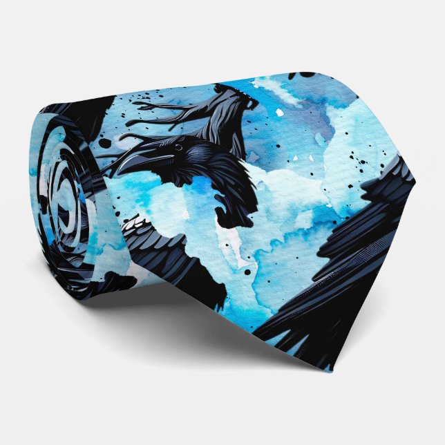 Cravate Col Raven noir (Roulé)