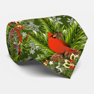 Cravate Col Tocard Cardinal en Verdure d'Hiver