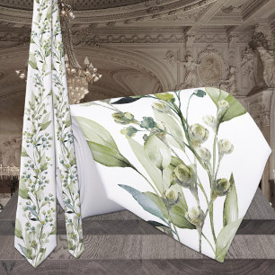 Cravate Colier de mariage Spray de Eucalyptus et Vignes & 