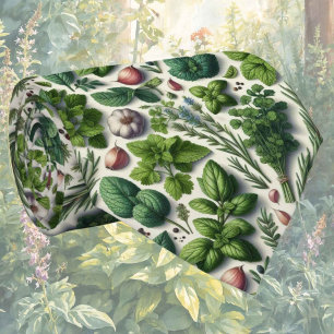 Cravate Colis Cuisine Noué Cou Herbes de Jardin Fraîches