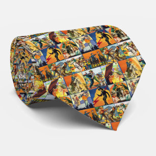 Cravate Collage de l'affiche Vintage Western Cowboy