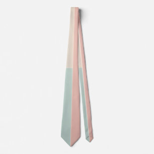 Cravate Collection Populaire Abstrait Rose Pâle Menthe