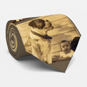Cravate Collet de bébé garde par pitbull des années 1920