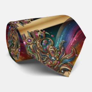 Cravate Collier Art Déco Art Nouveau Circuit imprimé Arc-e