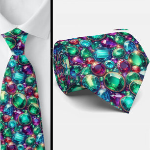 Cravate Collier de gemme Couleurs de ton de bijou