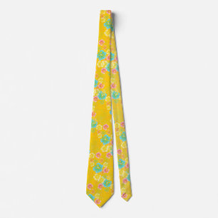 Cravate Colliers de fleurs d'Hibiscus / Hawaiian Tie/ Fleu