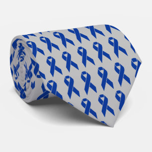 Cravate Colon Cancer Awareness Bleu Ruban
