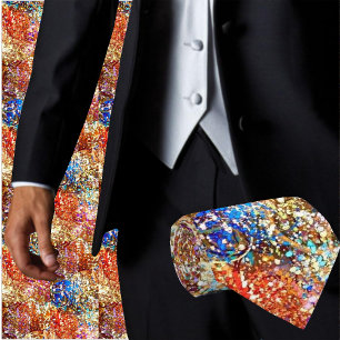 Cravate Coloré Abstrait tendance Artistique contemporain