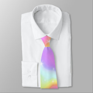 Cravate Coloré brillant Holographique Vibrant Fun Creative