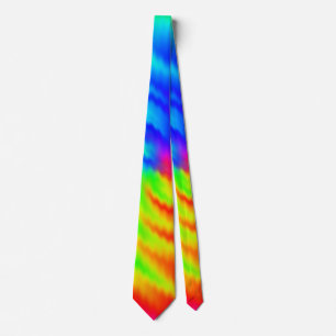 Cravate Coloré Psychédélique Tie Dye Motif Spiral