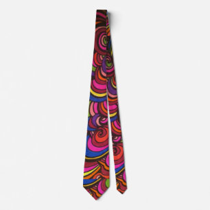 Cravate coloré SAUVAGE et de SWIRLY- !