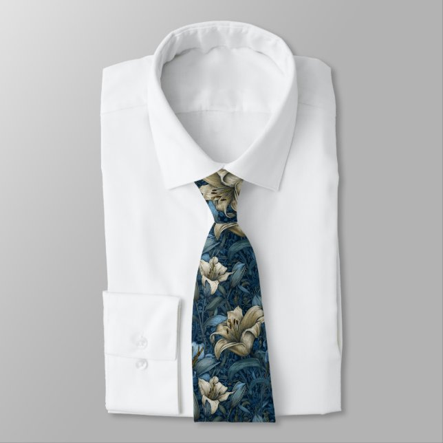 Cravate Colorful Groomsmen Lilies Flower (Attaché)