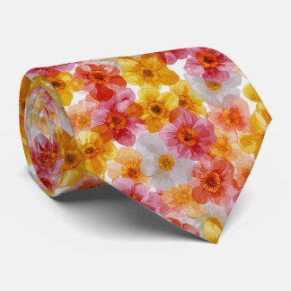 Cravate Colorful Layered Daffodils Floral Pattern