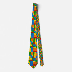 Cravate colorful plastic blocks