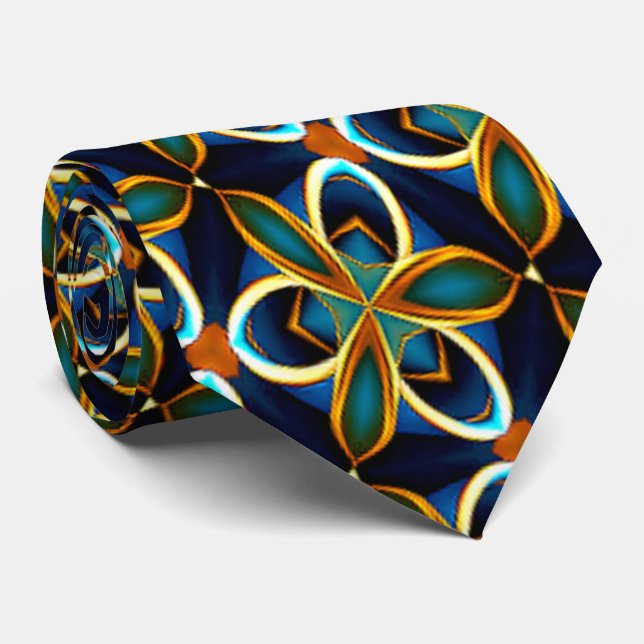 Cravate Colorful rose Pattern (Roulé)