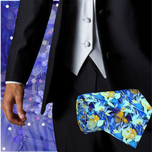 Cravate Colorful Tropical Flowers Floral Artistic Neck Tie