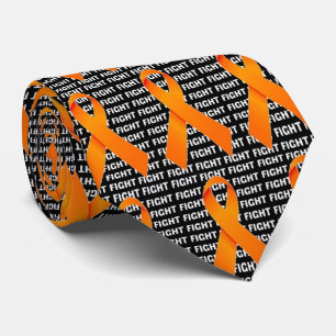 Cravate Combattre la leucémie Orange Ribbon