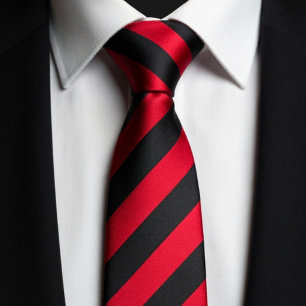 Cravate Combinaison Noir Rouge