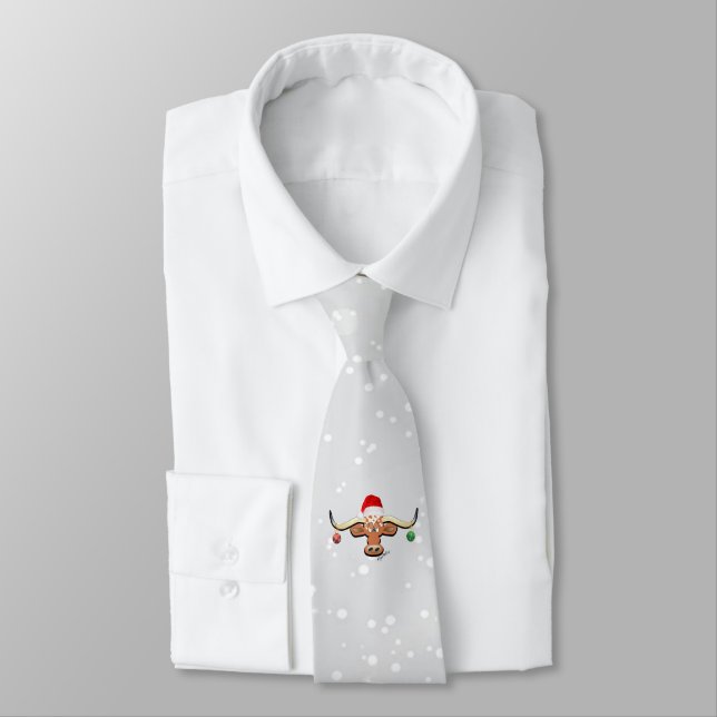 Cravate Comique Noël Longhorn Steer (Attaché)