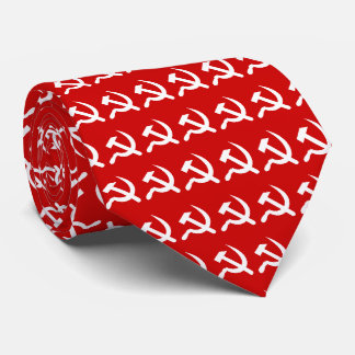 Cravate Communisme marteau et faucille motif sans couture