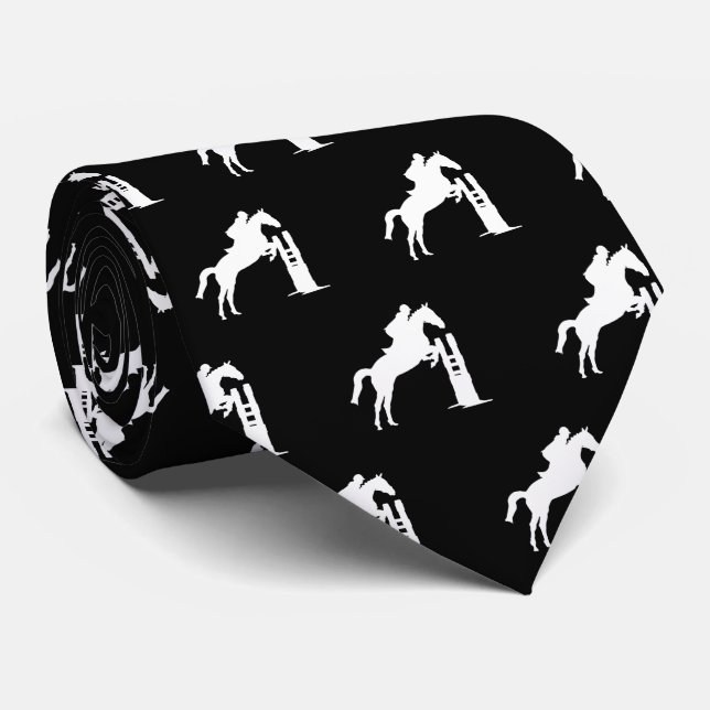 Cravate Compétitions de saut de chevaux | Cadeaux de sport (Roulé)