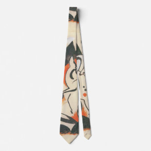 Cravate Composition aux deux cerfs de Franz Marc