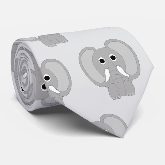 Cravate Conception d'éléphant (Roulé)