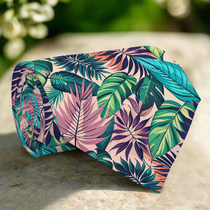 Cravate Conception du feuillage de la jungle Feuilles fore